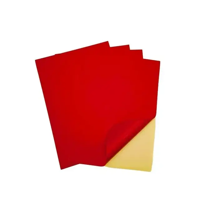 लेजर और स्याही जेट ए 4 आकार कागज 50 शीट लाल रंग पूर्ण शीट लेबल शिपिंग लेबल जलरोधी थर्मल स्टिकर