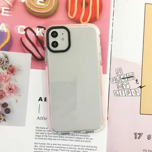 เคสโทรศัพท์มือถือกันแสงยูวี,เคสนิ่มสองสีใสดีไซน์สวยสำหรับ Iphone 13 Pro Max สำหรับ Iphone 14