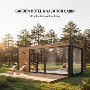 Container Prefabbricato <span class=keywords><strong>in</strong></span> <span class=keywords><strong>Legno</strong></span> da 20 piedi per Hotel da Giardino, Mini Studi, Caffetterie Flat-Pack, Ingressi, Soggiorni, Camere da Letto, Officine, Centri Commerciali - Product Image 1