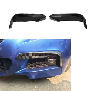 Add On Carbon Fiber Front Bumper canards Lámpara antiniebla Air Vent Eyelid Trim Delantales para BMW 3 Series F30 F35 MAD style M Sport 2013-up