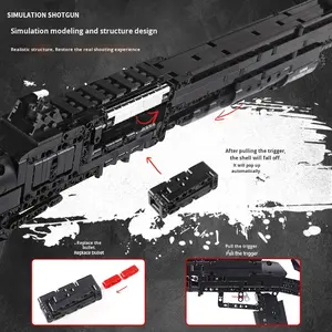 NUEVO Modelo <span class=keywords><strong>King</strong></span> 14003 Juguete Educativo Modelo 1:8 Bloques de Construcción Escopeta de Plástico Regalo para Niños Adolescentes Inspirado - Product Image 4