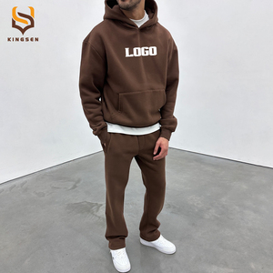 Ensemble de survêtement unisexe en coton vierge pour hommes : sweat à capuche et pantalon de jogging – Fabrication sur mesure pour les fabricants - Product Image 2