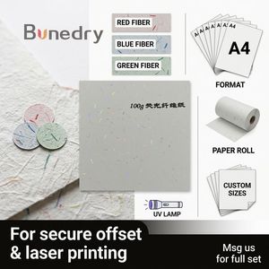 100g Cotton Linen UV Security Moisture Proof High <b>Gloss</b> Visible Invisible Wood Pulp Material Fast Delivery Fluorescent <b>Paper</b> - Product Image 1