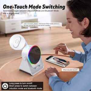 Không dây cảm ứng 4-in-1 cho <span class=keywords><strong>Bluetooth</strong></span> Loa RGB ánh sáng 360 ° xoay người giữ điện thoại tương thích cho iPhone cho samsung cho - Product Image 5