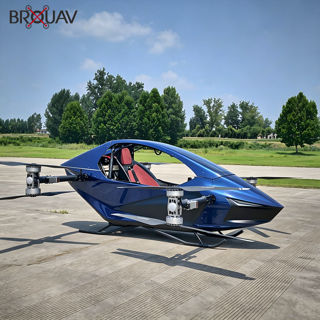 BROUAV Factory Direct Single Seat EVTOL Flying Motorcycle Electric Personal Aircraft CE Certified