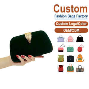 Sac à main en velours avec accents en feuille d'or – Le fournisseur propose des prix de gros et des options de logo personnalisé - Product Image 2