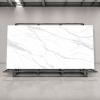 Carreaux de sol en pierre frittée blanche de 12 mm d'épaisseur, 1600x3200, pour mur de fond de salle à manger et sol, antidérapants
