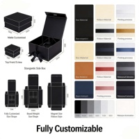 Boîte magnétique rigide pliable robuste sur mesure avec fermeture à ruban, emballage en carton pour le stockage de cadeaux de grande valeur, USA