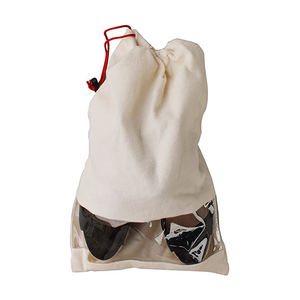 Sac à chaussures en coton personnalisé imprimé, économique, portable, avec cordon de serrage et fenêtre transparente – Promotion - Product Image 5