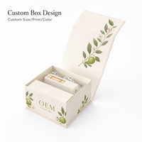 Caja de Regalo Cosmética de Cartón Reciclado Blanco Magnético Personalizada para Sets de Cuidado de la Piel, Impresión de Color y Tamaño Personalizados, Empaque para Pestañas