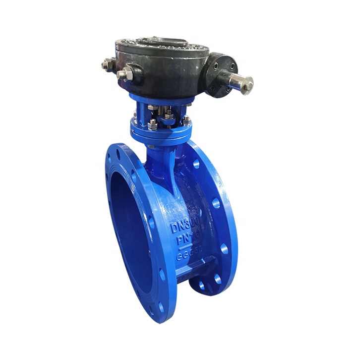 Large Size Ductile Iron Electric Double Flanged Eccentric Butterfly Valve