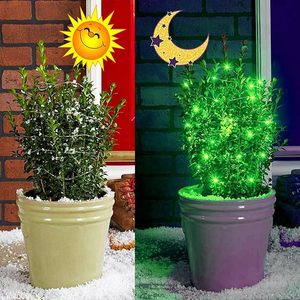 Vente en gros 20m200LED vert clair fil de cuivre solaire guirlandes lumineuses IP65 étanche 8 modes lumière solaire de Noël en plein air - Product Image 4