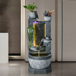 Grande fontana da esterno in stile europeo <span class=keywords><strong>con</strong></span> cascate di ornamenti in pietra <span class=keywords><strong>con</strong></span> decorazione da giardino leggera - Product Image 2