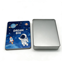Boîte à biscuits rectangulaire personnalisée en métal de qualité alimentaire pour emballage cadeau de bonbons, vente en gros OEM