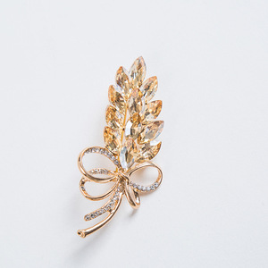 Broche populaire en cristal et zircon, boucle pour foulard en soie, corsage en strass, épingle de col pour costume, accessoire de mode - Product Image 2