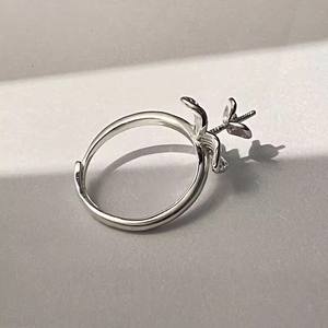 ขาตั้งแหวนเงินแท้ S925 สำหรับใส่ลูกปัดขนาด 7-11 มม. ดีไซน์สวยหรู งานฝีมือ DIY รุ่น 10722 พร้อมเทคโนโลยีฝังลูกปัดแบบกรงเล็บ อุปกรณ์เสริมแฟชั่นทันสมัย - Product Image 2