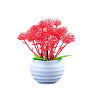 Petits bonsaïs artificiels, plantes vertes en pot, combinaison de plantes et fleurs artificielles en plastique, décorations pour le bureau et la décoration de bureau.