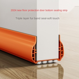Autocollant de chambre à coucher en laine anti-souris muet coupe-vent et insonorisé bande d'étanchéité de couture inférieure de porte pour pieds de meubles de porte en bois - Product Image 5