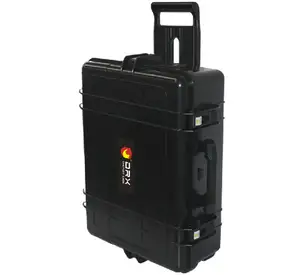 Factory IP67 ABS Waterproof Instrument Plastic Hard Shockproof Padded Equipment Tool Transport Trolley Case With Wheels