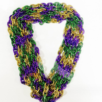 2024 nouveau collier en plastique Mardi Gras pour la décoration de fête de carnaval de Mardi Gras