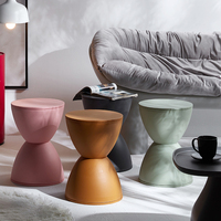 Tabouret coloré rond moderne en plastique, nouveau modèle, vente chaude, pour intérieur, maison, luxe, repose-pieds pour enfants, meuble de salon, chaise, pouf
