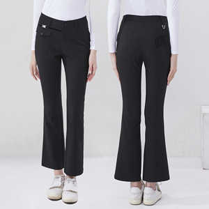 ملابس الجولف للربيع والصيف من البوليستر + Spandex مقاومة للماء سريعة الجفاف سراويل الجولف النسائية عالية الخصر - Product Image 1