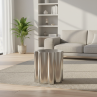 Table basse d'angle en métal de luxe, design nordique, en acier inoxydable, pour salon, modèle maison de luxe