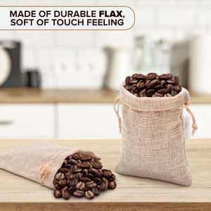 販促用米香辛料ハーブクリスマスギフト多目的再利用可能小型巾着コーヒー袋ジュート - Product Image 5