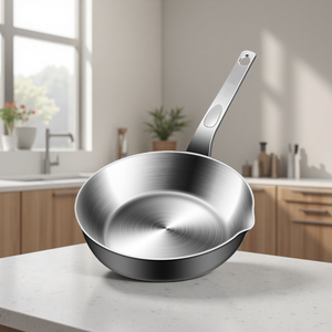 Poêle à frire antiadhésive en acier inoxydable 316, trois couches épaisses, non revêtue, <span class=keywords><strong>pour</strong></span> la <span class=keywords><strong>cuisine</strong></span> domestique, la préparation <span class=keywords><strong>de</strong></span> nourriture <span class=keywords><strong>pour</strong></span> bébés, les œufs, <span class=keywords><strong>ustensiles</strong></span> <span class=keywords><strong>de</strong></span> <span class=keywords><strong>cuisine</strong></span> - Product Image 2