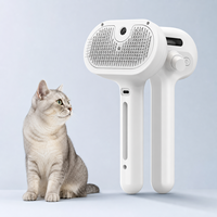 Brosse de toilettage multi-usages portable autonettoyante pour animaux de compagnie, avec picots en acier, pour enlever les poils de chat et de chien, 28 ml, rechargeable par USB