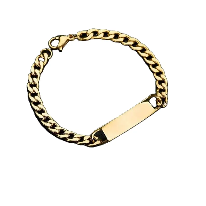 Custom Engraved Hand Bands And Bracelets Bangle Stainless Steel For Gold Men Women Blank Bracelet Custom Text