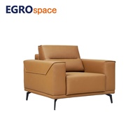 Ensemble de salon EGROspace au design populaire, canapé sectionnel moderne en cuir, mobilier minimaliste pour visiteurs et bureau