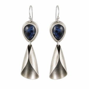 Orecchini creativi retrò a forma di campana blu, gioielli da donna per tutti i giorni, idee regalo - Product Image 1