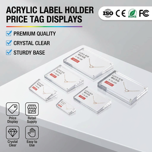 Portaetiquetas de Acrílico Personalizado, Exhibidores de Precios, Porta Tarjetas de Datos, Marco Magnético <span class=keywords><strong>para</strong></span> Fotos y Tarjetas de Visita <span class=keywords><strong>para</strong></span> Tiendas - Product Image 1