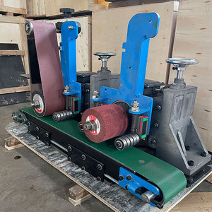 Machine de dessablement et de polissage à bande simple pour métaux, machine de dérouillage et de meulage à double bande pour acier, ponceuse à bande pour ébavurage - Product Image 2