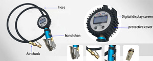Compact Tire Pressure Gauge for Motorcycle & Bicycle High Accuracy Metal Nozzle Anti-Slip Grip Ideal for Accessory Shops - Product Image 5