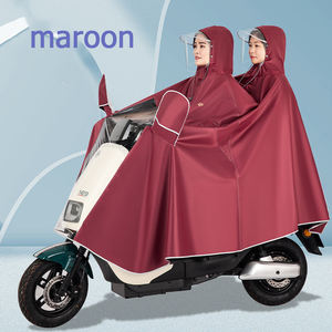 レインコート電動バイクダブルユニセックスロングフルボディ防雨サイクリング特殊電動スクーターレインコートオートバイ - Product Image 5