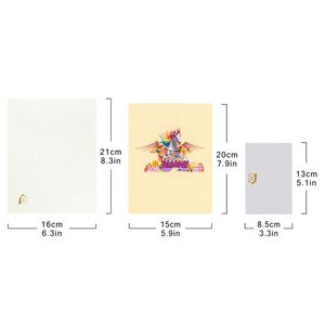Cute 3D Pop up Card, Handmade Paper Craft Animal Themed Card for <b>Kids</b> Birthday <b>Party</b> <b>Invitation</b> - Product Image 4