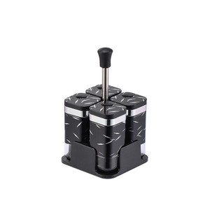 Conjunto de Potes de Vidro Ecológicos Syh2056 com Suporte Giratório para Temperos, Pimenteiros, Sal, Açúcar, Ervas e Condimentos - Product Image 3