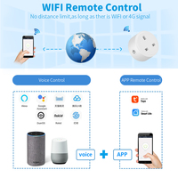 SIXWGH 16A Prise murale intelligente WiFi Tuya AC 100-240V avec surveillance énergétique, commande vocale Alexa/Google Assistant, minuterie et compte à rebours pour la famille