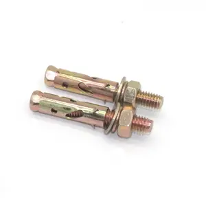 Ancre de manche antidérapante en acier au carbone M12 galvanisé jaune zingué avec écrou hexagonal - Product Image 5