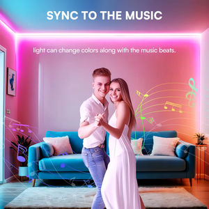 Bande lumineuse LED intelligente pour la maison, la chambre à coucher, 100 pieds, 24V-12-30m, 2835RGB, rouge, vert et bleu, contrôle d'application - Product Image 3