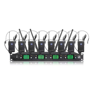 Hot Selling Professional 8-Channel UHF <b>Wireless</b> <b>Mic</b> System Cardioid Lapel Interview Conference System Handheld Microphone Metal - Product Image 5