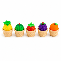 Panier à fruits compressible, décoration de bureau, dessus détachable, base tressée, anti-stress, cadeau de bureau, jouets moelleux