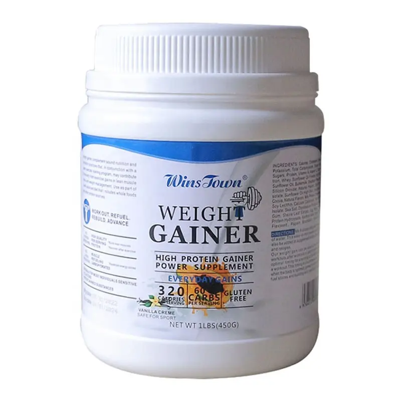 Weight gainer protein muscle growth whey Protein isolate powder sugar free and halal Promotes Healthy weight gain supplements