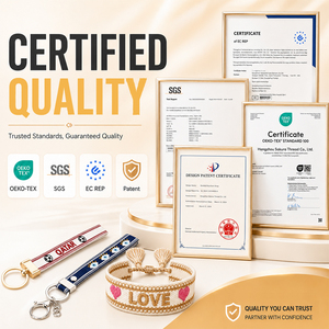 Bracelet tissé personnalisable avec logo, vente en gros, bracelets à breloques, accessoires, bracelets en corde tendance sur mesure pour femmes - Product Image 6