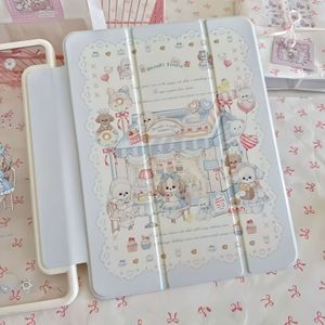 Cute Maid Cat Pattern Transparent <b>Tablet</b> Case Anti Drop Protective Cover For iPad Air5 <b>7</b> 8 9 10 Gen 10.2 Inch Pro - Product Image 3