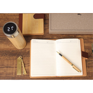 IStapromo Gifts Wood Bamboo A5 <b>Note</b> <b>Book</b> Diary Journal Customized Logo Gifts Set Planner with Pen - Product Image 5
