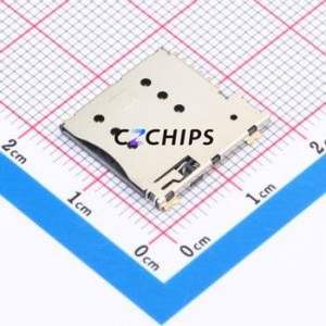 SIM202G-ZYB6AH1.35 SIM Card Connector SMD Connector Self-Return Type Micro SIM Card Card Holder 1.35mm - Product Image 1