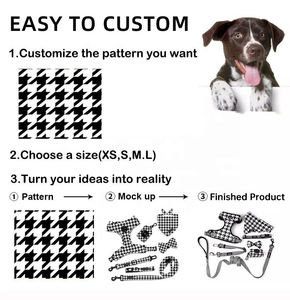 SinSky-Conjunto de protección de seguridad para mascotas, conjunto de transporte de neopreno con patrón de dulces y postres, <span class=keywords><strong>Collar</strong></span> y correa de lujo para perros - Product Image 3